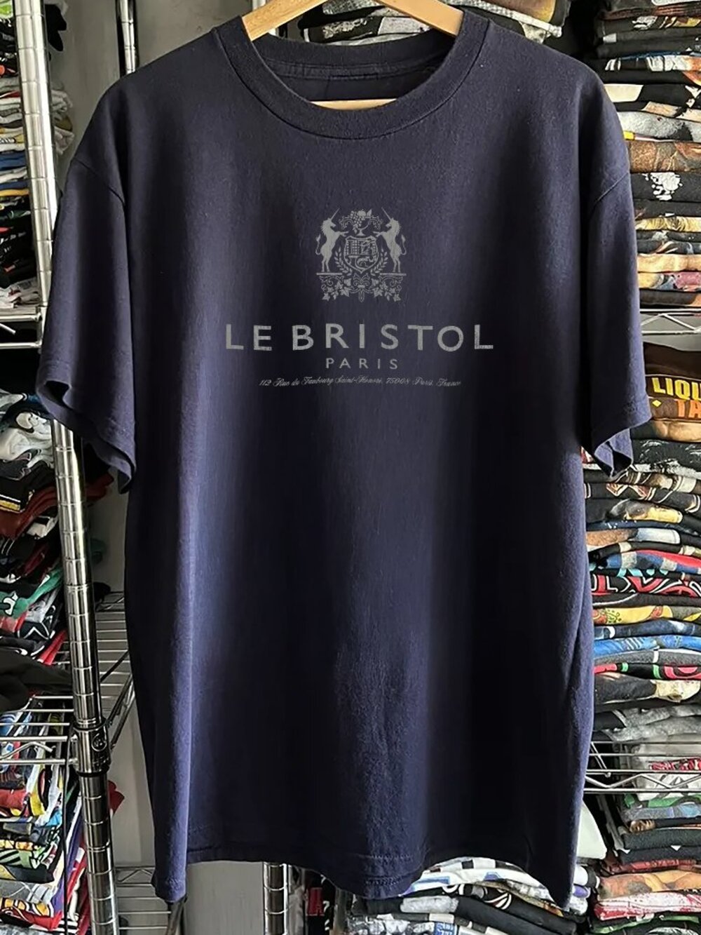 Rare Le Bristol Paris Navy Tee